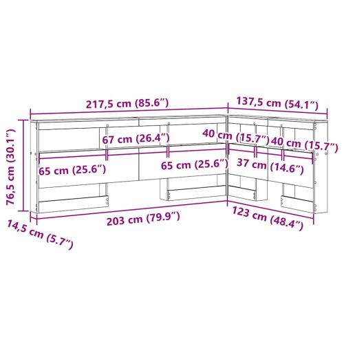 Табла за съхранение Циментено сиво 120 cm Инженерно дърво