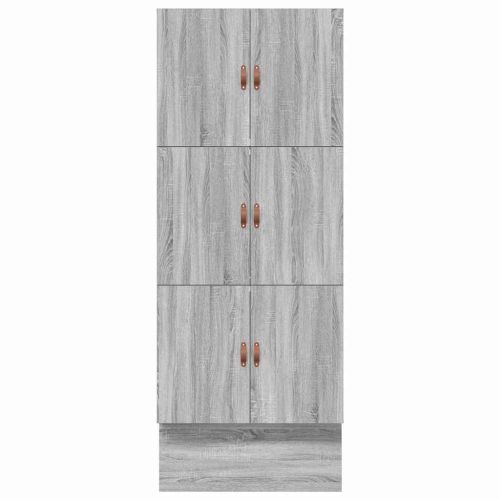 Легло с място за съхранение Сив Сонома 90 cm Инженерно дърво