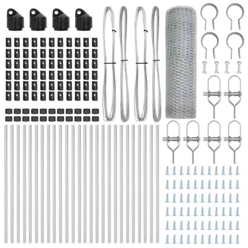 Оградa с колчета Сребрист 0.4 x 50 м Покрит със PVC стомана