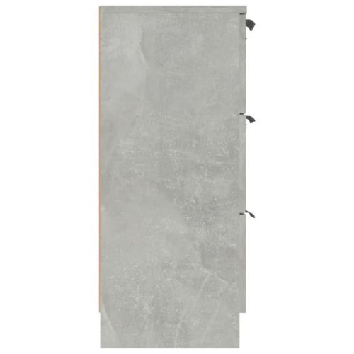 Сайдборд, бетонно сив, 60x30x70 см, инженерно дърво