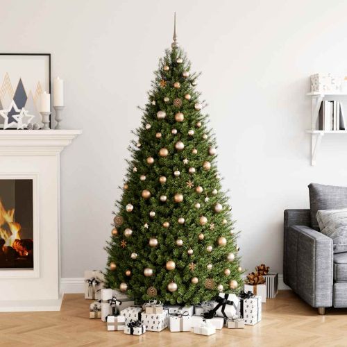 Комплект коледни топки от 111 части розово златисти полистирен