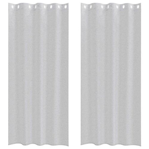 Перде от воал С завеси 2 pcs Светлосиво 225 x 140 см Полиестер