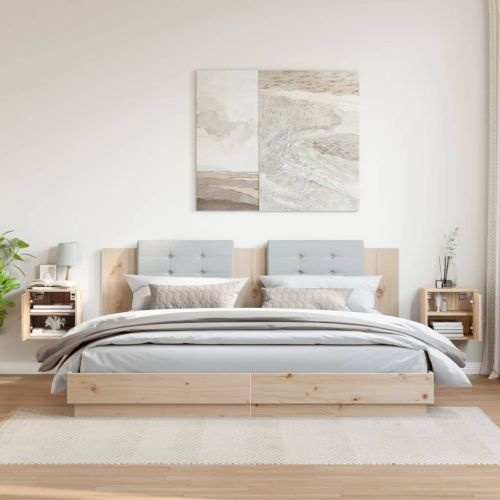 Стенни шкафове, 2 бр, 31,5x30x30 см, бор масив