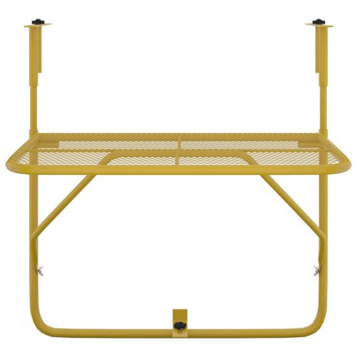 Балконска масичка, златиста, 60x40 см, стомана