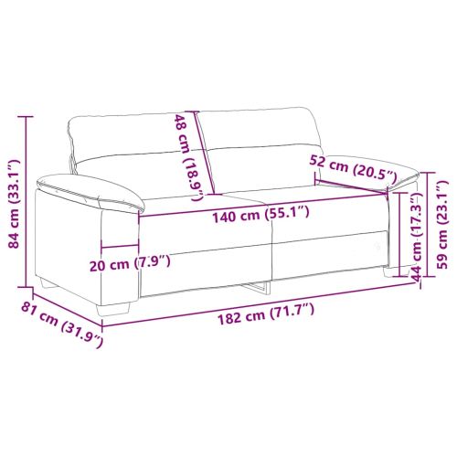 Двуместен диван, черен, 140 см, изкуствена кожа