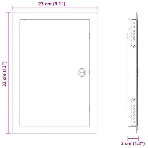 Достъпен панел Бяло 20 x 30 cm Стомана