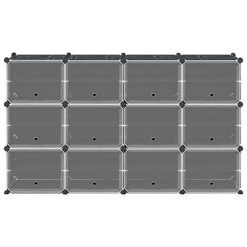 Органайзер за кубчета за съхранение с 12 кубчета и вратички