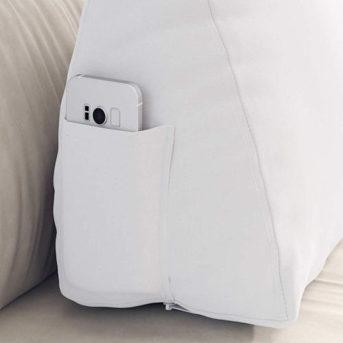 Възглавница за гръб Бяло 60 x 20 x 50 см текстил