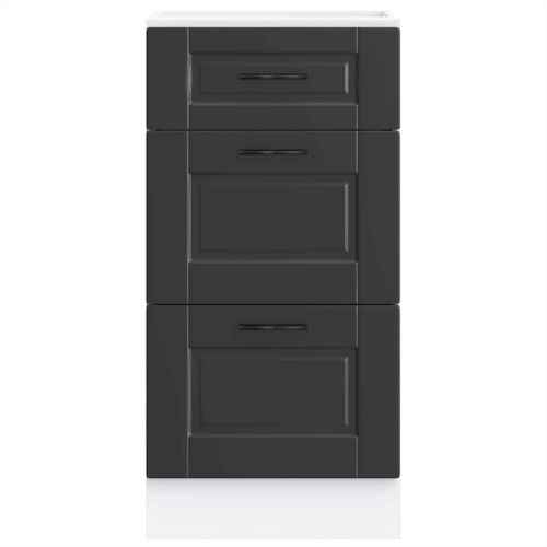 Кухненски шкаф "Porto", черен, инженерно дърво