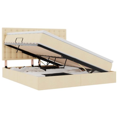 Легло с място за съхранение и матрак Кремав 180 x 200 cm