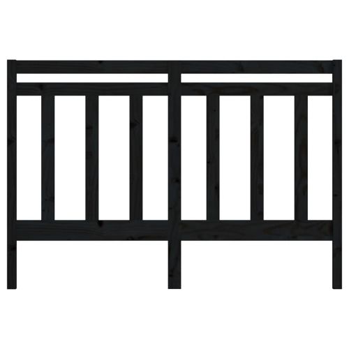 Горна табла за легло, черна, 156x4x100 см, бор масив