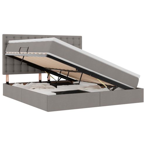 Легло с място за съхранение Таупе 160 x 200 cm Изкуствена