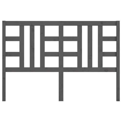 Горна табла за легло, сива, 146x4x100 см, бор масив