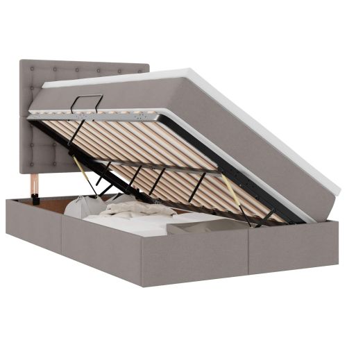 Легло с място за съхранение Таупе 120 x 200 cm Изкуствена