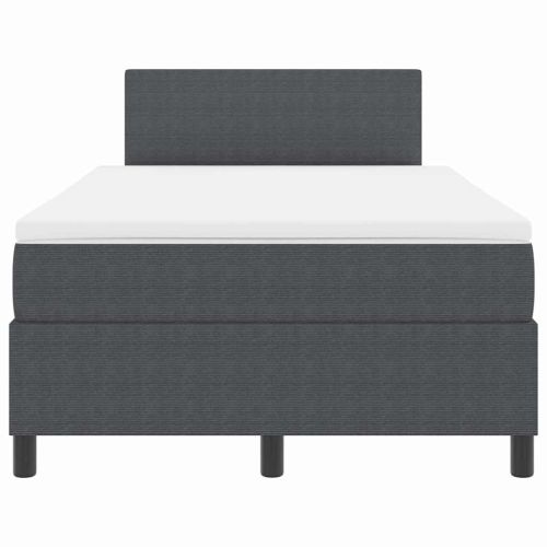 Легло с пружинирана основа Тъмно сиво и бяло 203 x 120 x 88 см