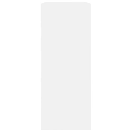 2-етажна библиотека, бяла, 80x30x76,5 см, инженерно дърво