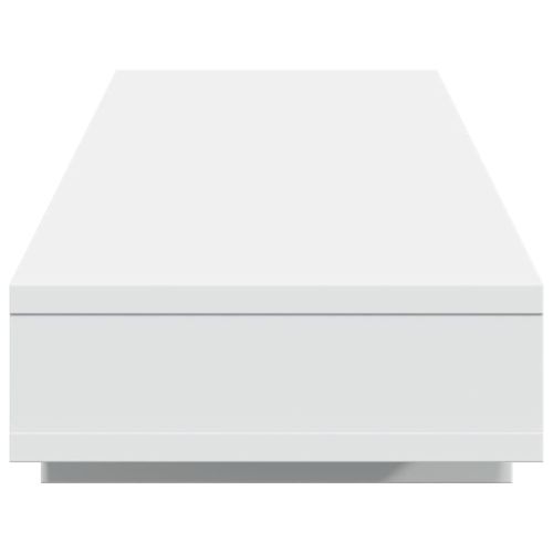 Поставка за монитор, бяла, 100x27x15 см, инженерно дърво