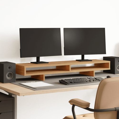 Поставка за монитор, дъб артизан, 100x27x15 см, инженерно дърво