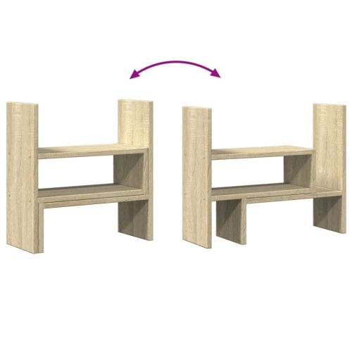 Органайзер за бюро, сонома дъб, 40x17x41 см, инженерно дърво