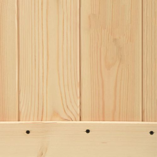 Плъзгаща врата с монтажни части, 90x210 см, борово дърво масив