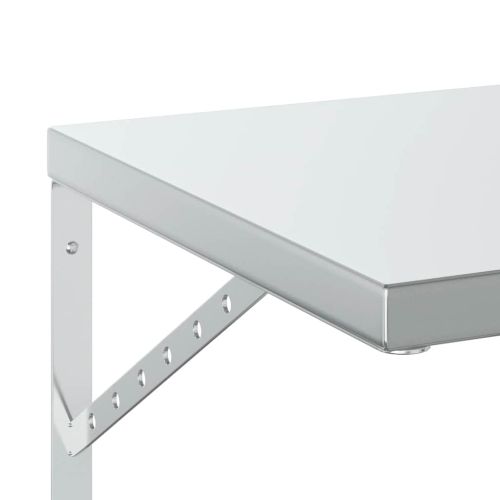 Стенни рафтове 2 бр 100x40 см сребристи неръждаема стомана