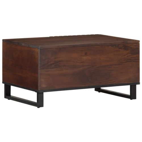 Кафе маса, кафява, 80x51x40 см, мангово дърво масив