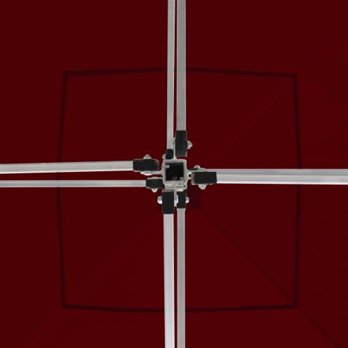 Професионална сгъваема парти шатра, алуминий, 2x2 м, бордо