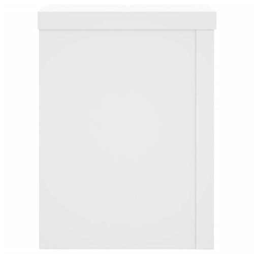 Стойки за растения 2 бр бели 15x15x20 см инженерно дърво