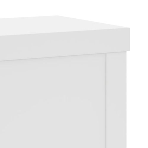 Стойки за растения 2 бр бели 15x15x20 см инженерно дърво