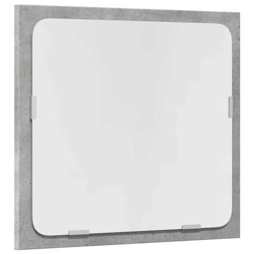 Комплект мебели за баня от 2 части бетонно сив инженерно дърво