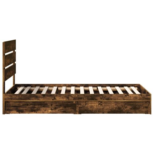 Легло с място за съхранение с таблото Димян дъб 90 x 190 cm