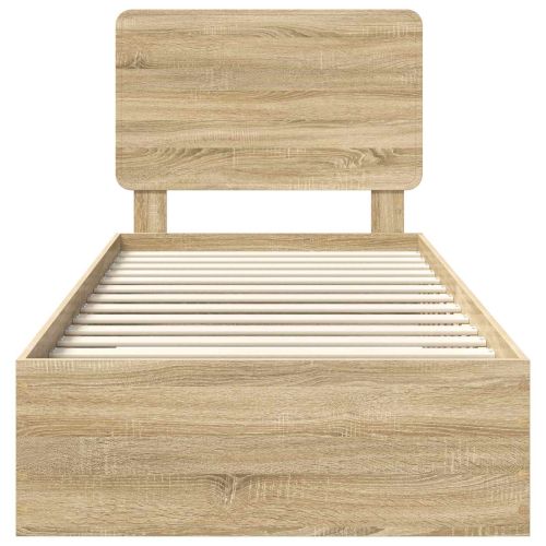 Рамка за легло с таблото Сонома дъб 75 x 190 cm Инженерно дърво