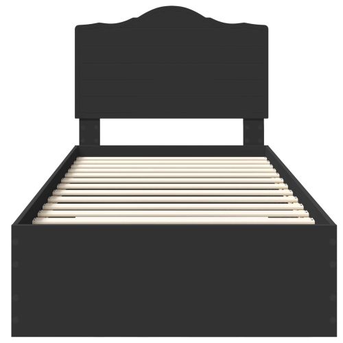 Рамка за легло с таблото Черно 100 x 200 cm Инженерно дърво