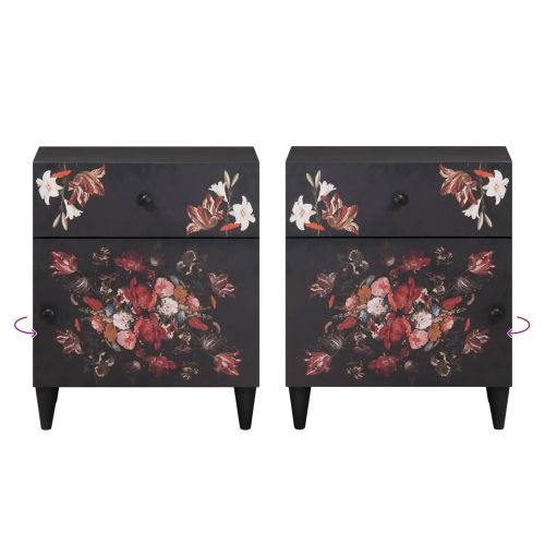 Нощно шкафче Многоцветен 50 x 33 x 60 см Солидно мангово дърво