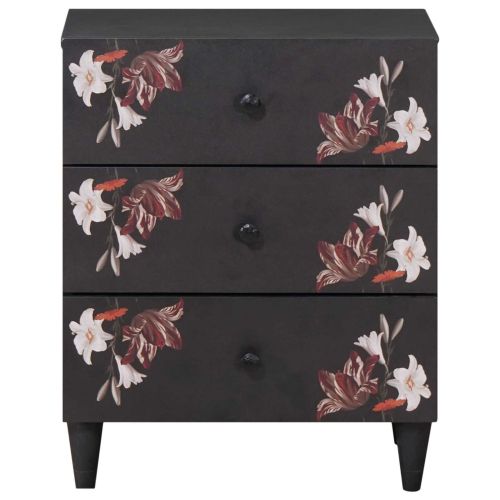 Нощно шкафче Многоцветен 50 x 33 x 60 см Солидно мангово дърво