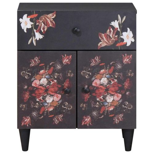 Нощно шкафче Многоцветен 50 x 33 x 60 см Солидно мангово дърво