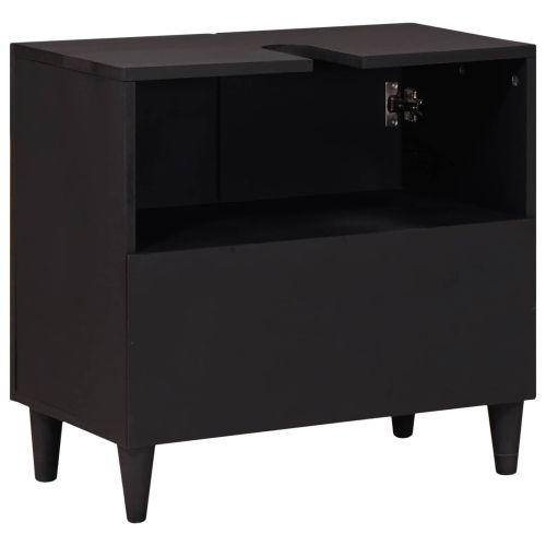 Шкаф за мивка Многоцветен 62 x 33 x 58 см Солидно мангово дърво