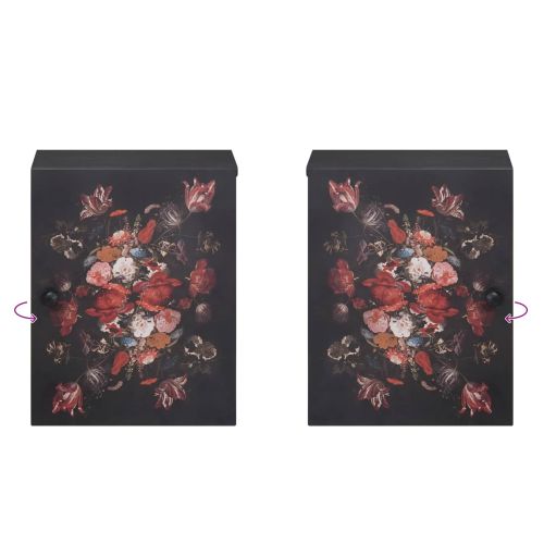 Висящ шкаф Многоцветен 38 x 33,5 x 48 см Солидно мангово дърво