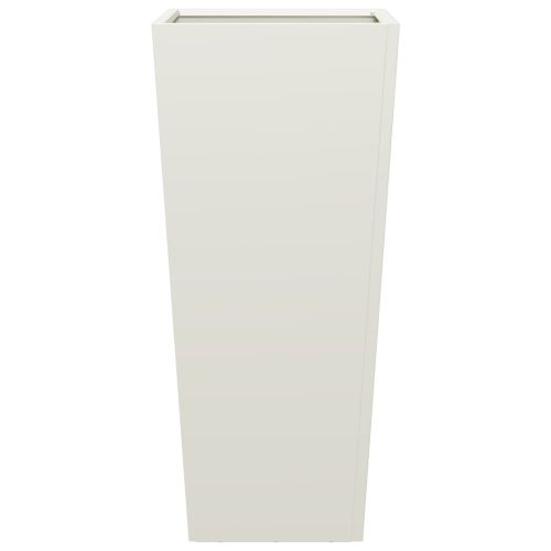 Градинска кашпа, бял, 35x35x75 см, стомана