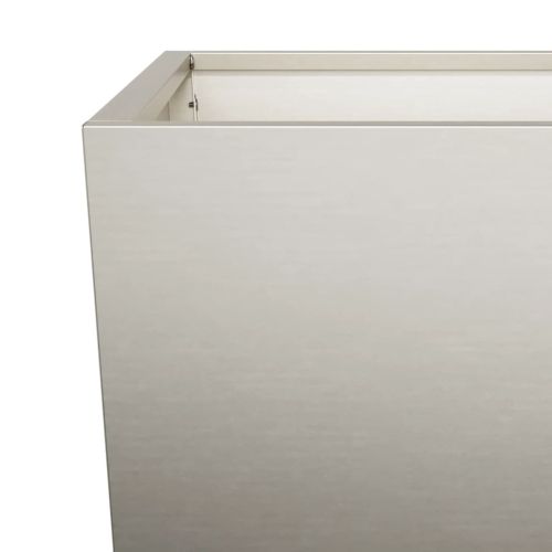 Градински саксии 2 бр. 35x35x75 см Изветряла стомана