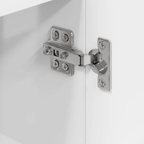 Ъглов кабинет за LED телевизор Висок гланц бяло