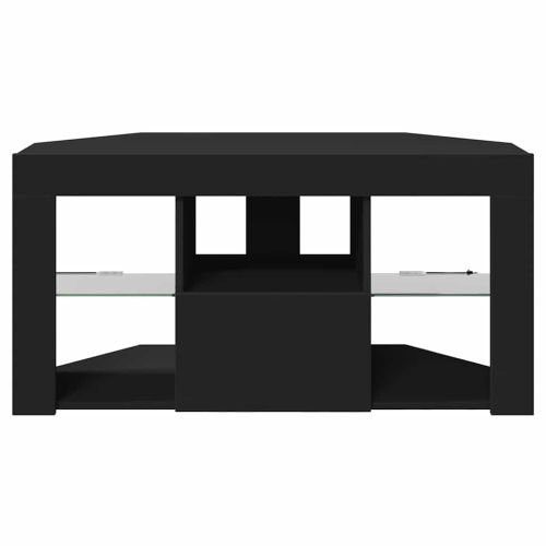 Ъглов кабинет за LED телевизор Черно 101 x 40 x 50 см