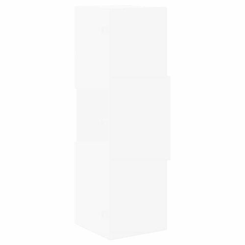 Ъглов шкаф Бяло 25,5x25x80см Инженерно дърво