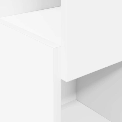Ъглов шкаф Бяло 25,5x25x80см Инженерно дърво