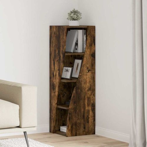 Ъглов шкаф Бяло 32x32x102см Инженерно дърво