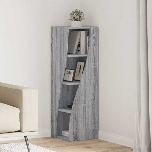 Ъглов шкаф Бяло 32x32x102см Инженерно дърво