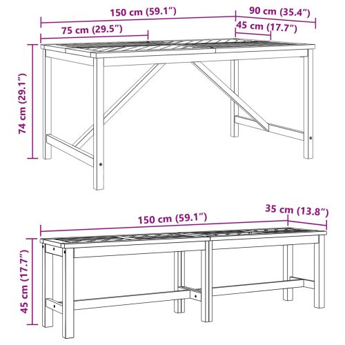 Комплект за хранене в градината 3 pcs Кафяво