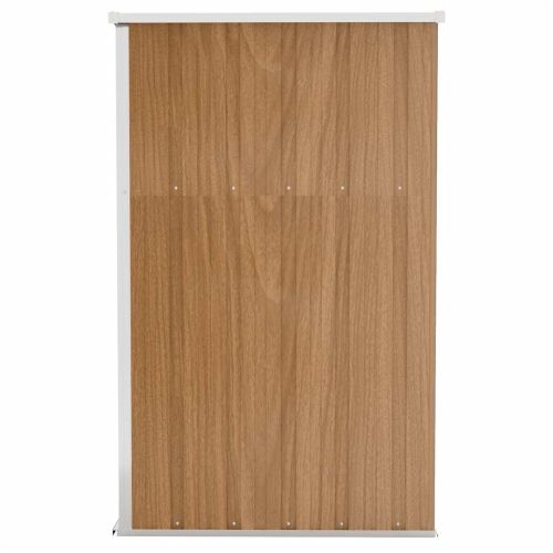 Градинска барака за стенен монтаж кафява 118x100x178 см стомана