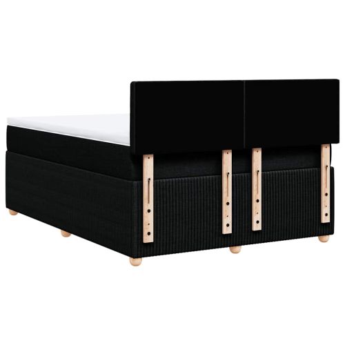 Боксспринг легло с матрак, черно, 140x190 см плат