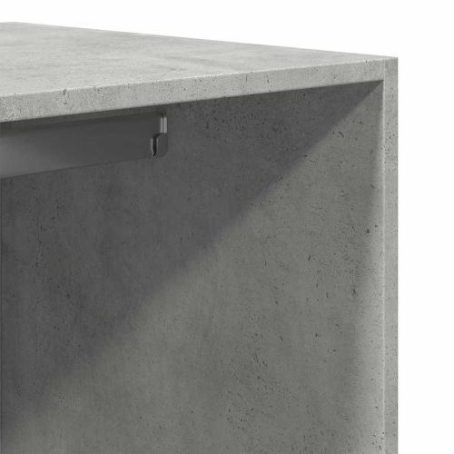 Гардероб, бетонно сиво, 80x50x200 см, инженерно дърво